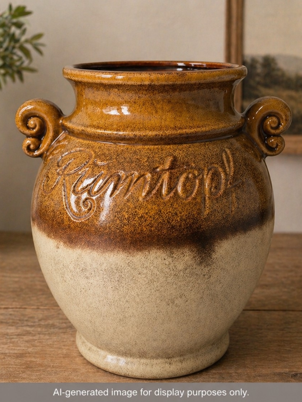 Vintage West Germany Rumtopf Pottery Crock / Vase